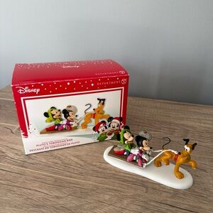 Dept 56 PLUTO'S TOBOGGAN RIDE Disney Village 4057263 BOX Mickey Minnie Christmas